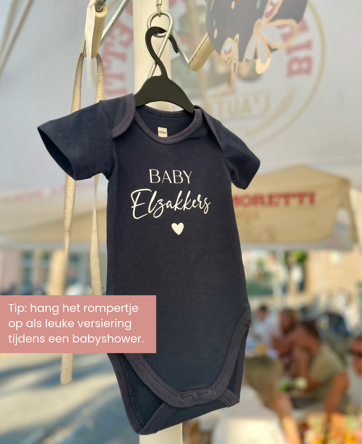 Rompertje met achternaam en hartje